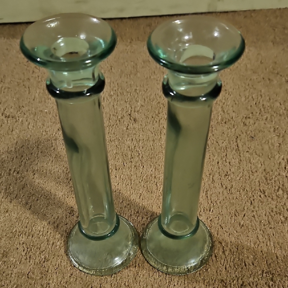 Elegant Glass Candle Holders
